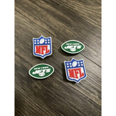 New York Jets Football Team Charm For Crocs Shoe Charms - 4 Pieces
