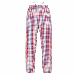 Ritzy Men/Kids/Boys Pajama Pants 100% Cotton Plaid Woven Poplin - R, B &W Checks