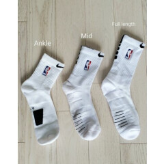 Nike NBA Elite Quick Socks - White & Black - Various Lengths