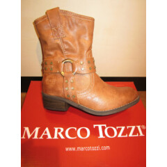 Marco Tozzi Boots 46406 Ankle Boots, Braun, Cognac, Padded, Rv New