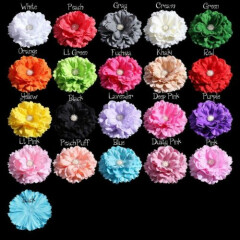 120pcs 11CM Chic Shabby Artificial Shaped Fabric Hair Flowers For Headband