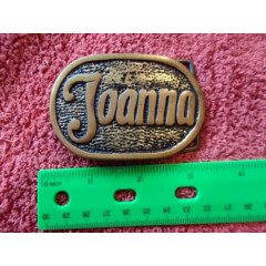 Vintage Belt Buckle Solid Brass Name plate JOANNA Personalized name
