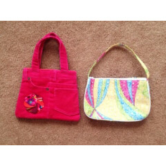 GIRLS 2 PURSES CORDUROY SEQUIN VERY PRETTY EXCELLENT CONDITION!!!!!!