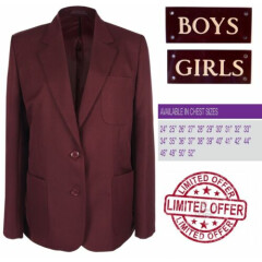 Kempsey Maroon Burgundy School Blazer Girls Boys Sizes 24 25 26 27 28 29 30 31 