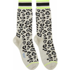 Paul Smith Neon Leopard Socks Grey ~ Made in Italy
