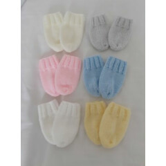 NEW HAND KNITTED BABY MITTENS