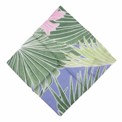 NWT RODA Tropical Floral Palm Leaf Print Cotton Pocket Square
