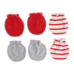 3Pairs Fashion Baby Anti Scratching Gloves Newborn Protection Face Cotton