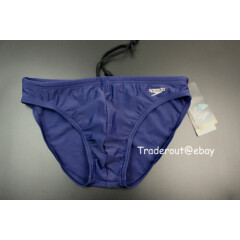 Speedo Men navy blue solar brief bikini Swimwear size 30 32 34 36 38