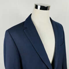 Hugo Boss Mens 42R Maselll8 Sport Coat 100% Wool Navy Knit Two Button Vented 