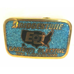 Bridgestone DynaBuckle Eastern Electric 1991 Turnaround Heavy Metal Belt Buckle 
