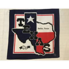 Texas State Dallas Bandana Red Blue 1993 Nace Logo Vtg 90s 