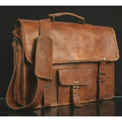 Distressed Leather Standerd Quality Messenger Bag Laptop Briefcase Men's Satchel