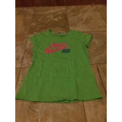 Girls Nike SB Athletic Short Sleeve Tee T-Shirt Top Green M (10-12 YRS)