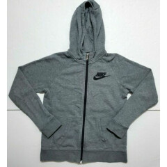 Nike Girl's Modern Full Zip Hooded Sweatshirt Size XL Gray 839473