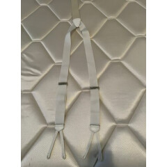 Brooks Brothers Solid White Braces / Suspenders