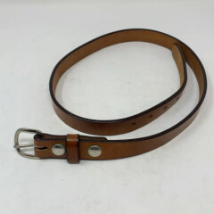SHADE MOUNTAIN Belts Brown Leather Men's Belt Sz 33 Made in USA