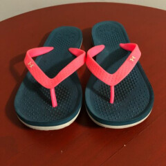 Under Armour Dune Youth Girls Size 4 Shoes Blue Pink Slides Flip Flop Sandals