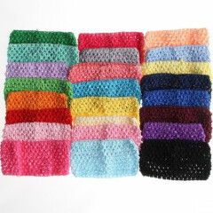 120PCS 7CM Knit Headband For Hair Accessories Hollow Out Elastic Hairband Head