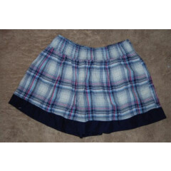 Old Navy Girls Skirt size 12 Navy Blue, Pink, White, Flannel 