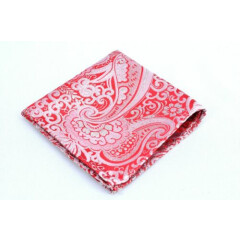 Lord R Colton Masterworks Ruby Silver Dust Paisley Silk Pocket Square - $75 New