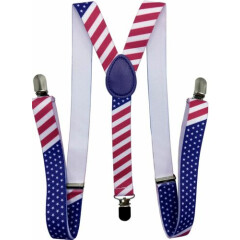 LOLELAI Suspenders for Women and Men | Elastic, Adjustable, Y-Back | Pant Clips,