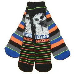 Kids Slipper Socks Two Pack Meerkat Mischief Gripper Soles 6-8.5 and 9-12 sizes