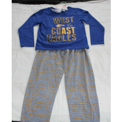 West Coast Eagles AFL AF8735 W20 Boys Youth Printed 2 Piece Pyjama Set Size 12