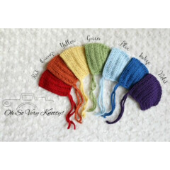 Handmade Crochet Newborn Baby Toddler Bonnet Photo Prop Silky Soft Acrylic Yarns