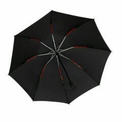 Compact Reverse Folding Umbrella Auto Open Close Windproof Red Frame Lightweight