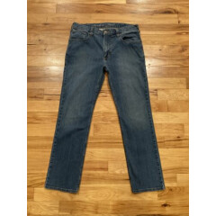 CARHARTT Relaxed Fit Rugged Flex Blue Denim Stretch Jeans Work Mens Size 36 x 32