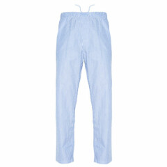Ritzy Men/Kids/Boys Pajama Pants 100% Cotton Woven Poplin - BL & WH Stripes
