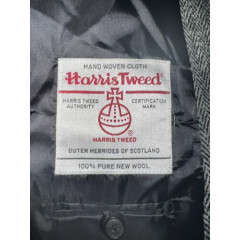 Mens 2 Button Harris Tweed Blazer Sport Coat Suit Jacket Size 46 Regular