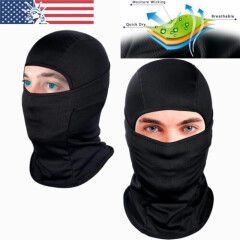 Black Balaclava Ski Masks Cooling Helmet Liner Face Mask UV Protection Neck Hood