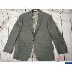 Men's Ralph Lauren RN 90736 Grey Pin Stripe 2 Button Wool Sports Coat Blazer 42R