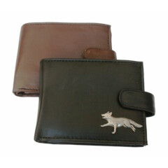 Fox Running Leather Wallet BLACK or BROWN 142