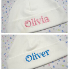 Personalised Baby Hat - Beanie, Any name embroidered.
