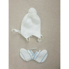 Newborn Baby Infant Crochet Knit Hat Shoes NEW White Enrico Pescatore