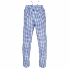 Ritzy Kids/Boys/Men Pajama Pants 100% Cotton Plaid Woven - BL& WH Stripes
