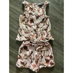 Victoria Beckham Kids Girls Muslin Cotton Floral Tank And Shorts Set 2 Years Old