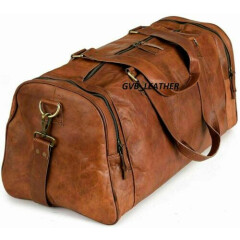 Leather Goat Travel Bag Gym Men Luggage Genuine Duffel New S Brown Vintage New