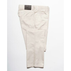 Brioni $800 Beige ‘Stelvio’ Lightweight Cotton 5 Pocket Straight Fit Jeans 32