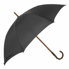 MARIO TALARICO Bamboo One-Piece Umbrella with Solid Black Canopy