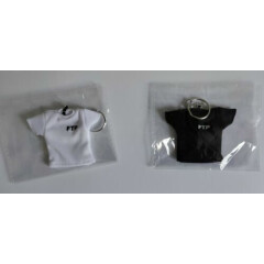 ftp logo t-shirt keychain black and white x2