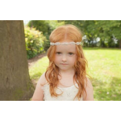 BN CRYSTAL HEADBAND RIBBON TIE SUITABLE FOR BABY GIRL LADIES GATSBY