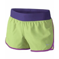 Nike Tempo Rival Dri-Fit Shorts Purple Neon Green Pink Girls Medium641662 342$30