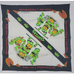 Vintage 1990 Teenage Mutant Ninja Turtles "Time For A Pizza Break" Bandana