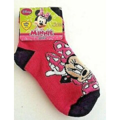 Minnie Mouse safety toe socks 1 pair girl's size 5-6.5 