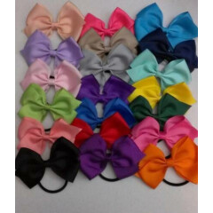 Girl's Hand Made 4" Elastic Band Hair Bow ~ Fast FREE Shipping #H24