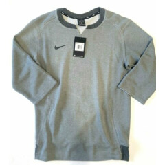Nike Men's Flux 3/4 Crew Notch Neck Shirt Gray Size XS